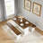 Farmhouse Kitchen Dining Table Set with 2 Benches
