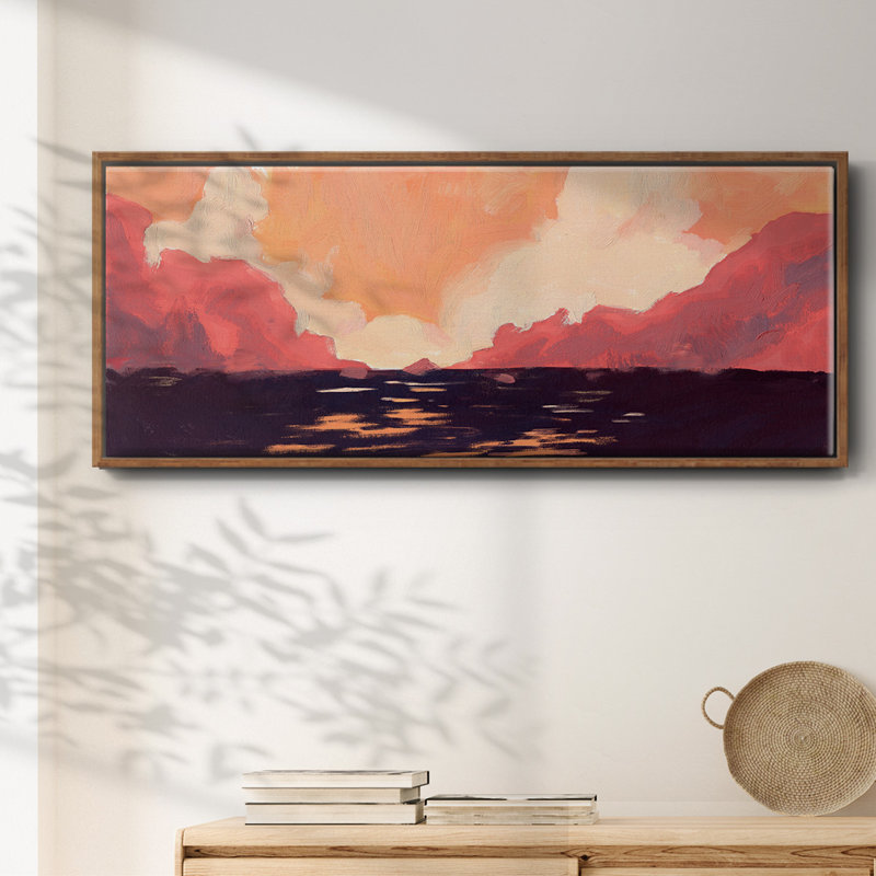 «Pink Rock Coast II», toile encadrée, H 20 po x l 50 po