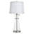 Doris Table Lamp - Clear Seeded - White Shade-101247919
