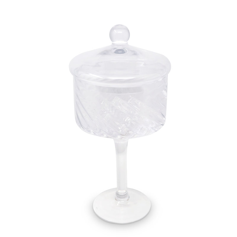 Darby Home Co Liscio Ottico Stemmed Cookie Jar - Thumbnail 3