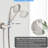 Luxury Bathroom Shower Fixture In Brushed Nickel With Soft Rubber Holes And Body Jet Knob Handle, Spray Included Hand-120951915