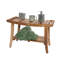 Banc de douche rectangulaire en bois massif avec tablette Ripley EcoDecors-93026991-108756545
