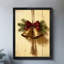 Horloge de Noël rétro encadrée noire-817591569