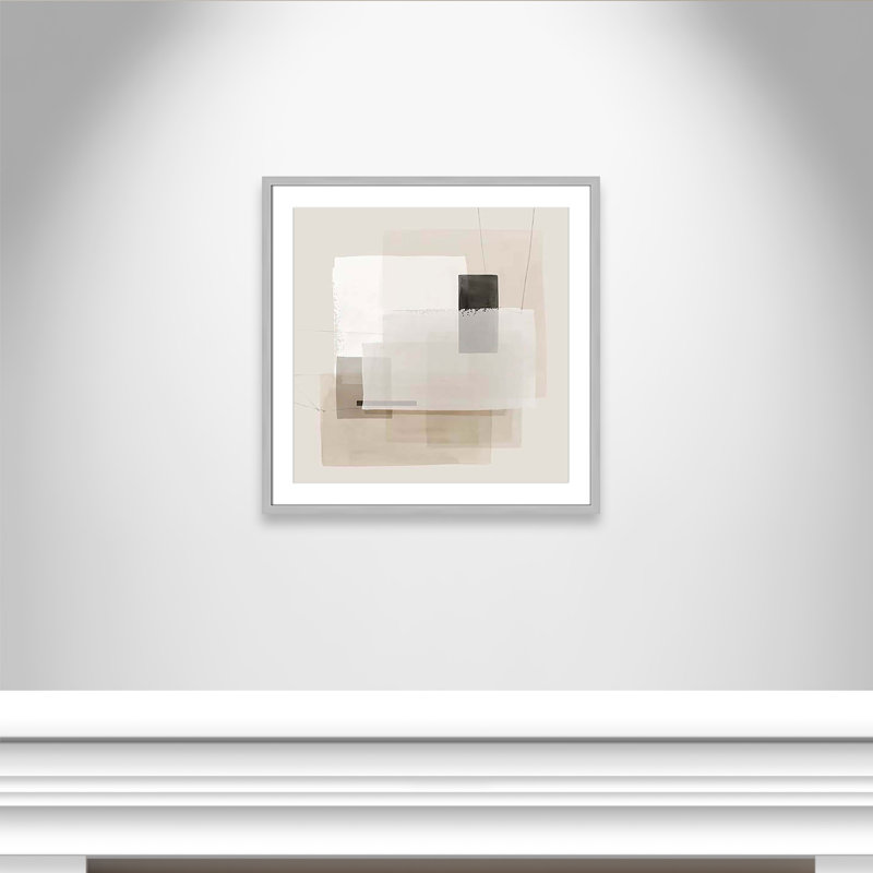 «Mystical Momentum II» par Hazel J, Encadré de boîte argent, H 27,5 po x l 27,5 po x P 1,25 po