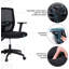 Chaise de bureau ergonomique et pivotante avec dossier en filet et support lombaire Atikah