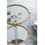 P 3 x D 39 x 39,5 po, luxueux blanc et or