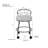 Elegant White 16" Vanity Stool with Rolling Casters-545569984