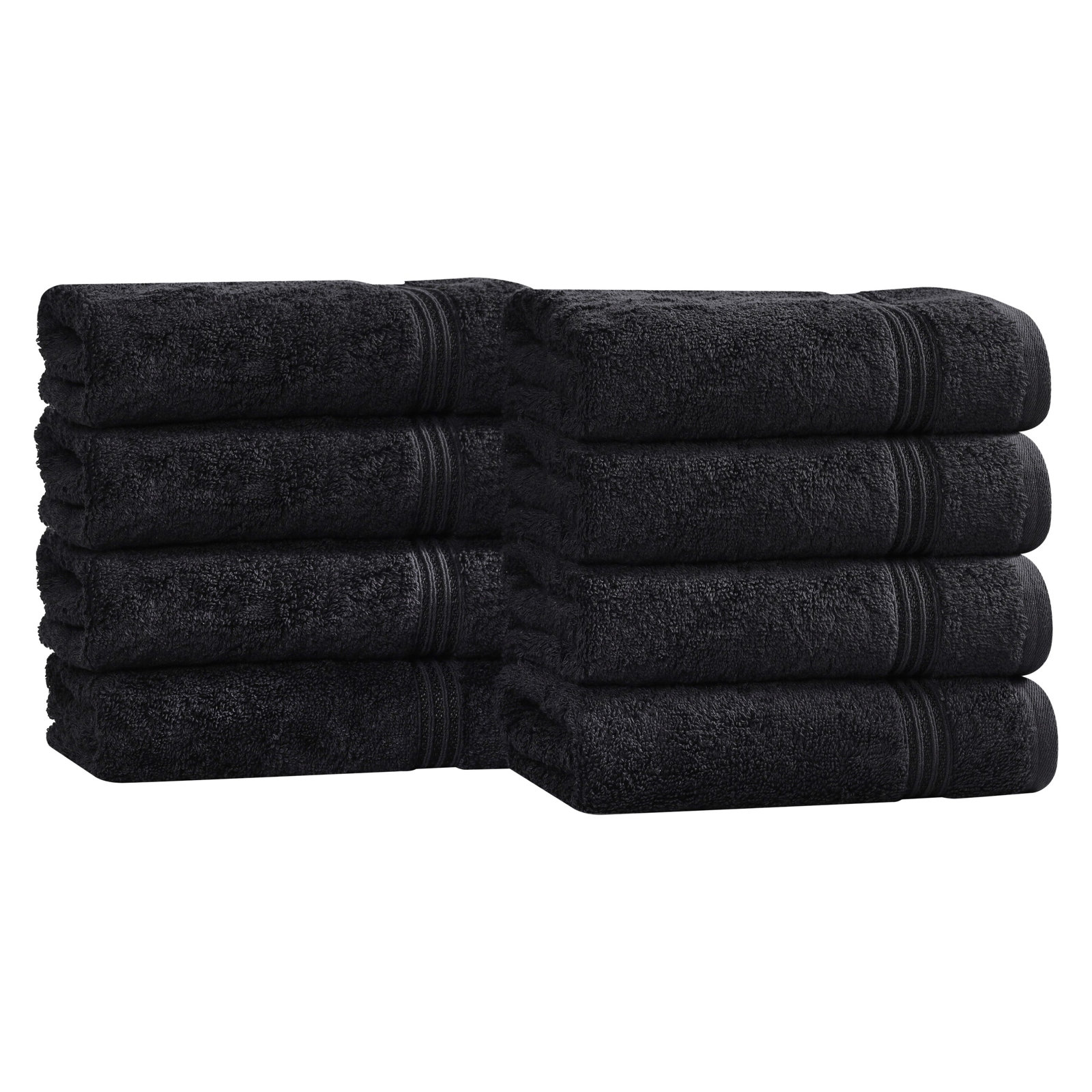 Oleg Egyptian Cotton Hand Towel Set, Black