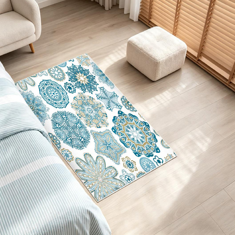 Tapis transparent lavable à la machine, avec copie sur le côté et pour l'intérieur, Rectangle 32 po x 47 po