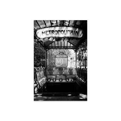 " Black Montmartre Series - Montmartre Metro " by Philippe Hugonnard