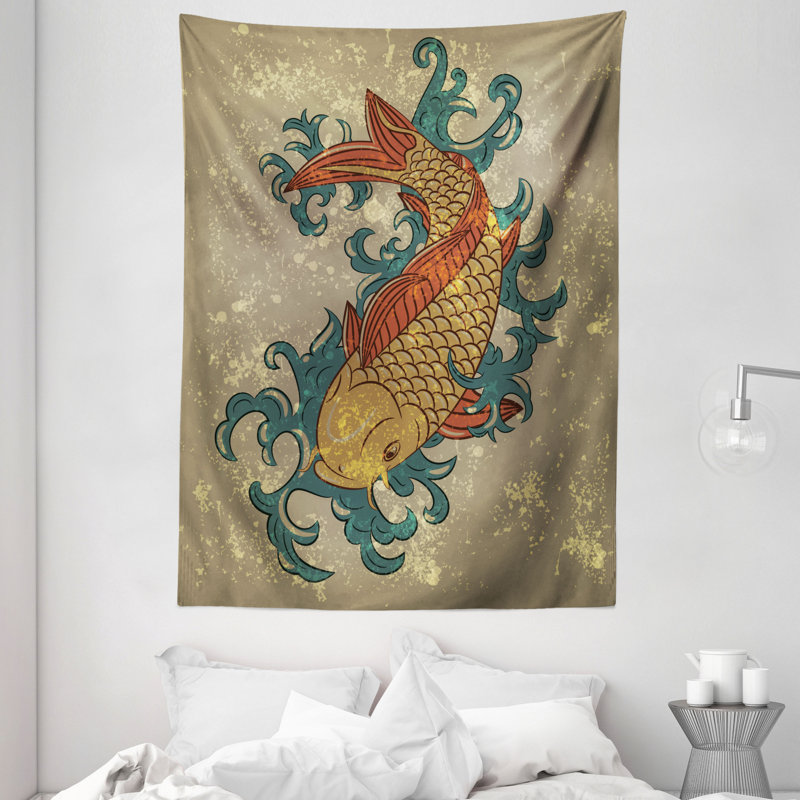 Tapisserie japonaise en polyester, H 80 po x l 60 po