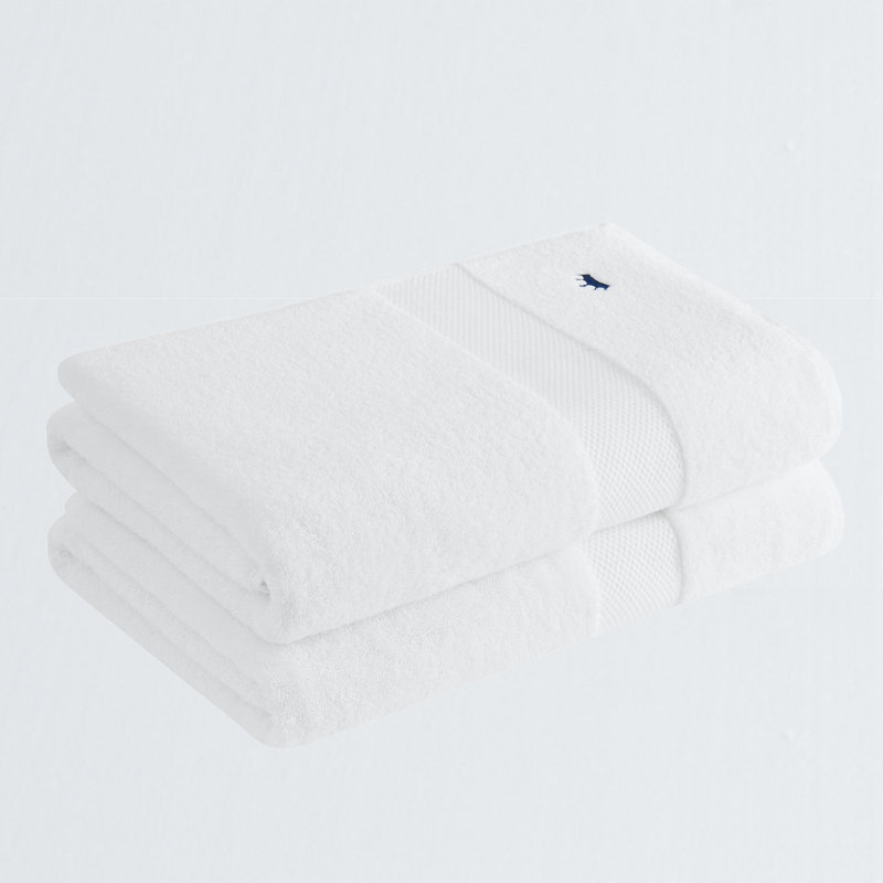 Royal Turkish Cotton 2 Pack Bath Towel, White