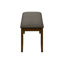 Banc, 44 po rectangulaire, rembourré, bois, salle à manger, cuisine, entrée, bois massif brun, tissu brun, transitionnel