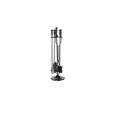5 pc fireset with ball handles and pedestal base