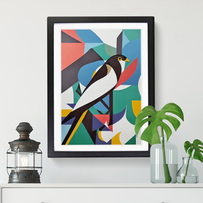Annalyce Magpie Bird Abstract Vol.1 1 Piece Single Picture Frame Wall Art