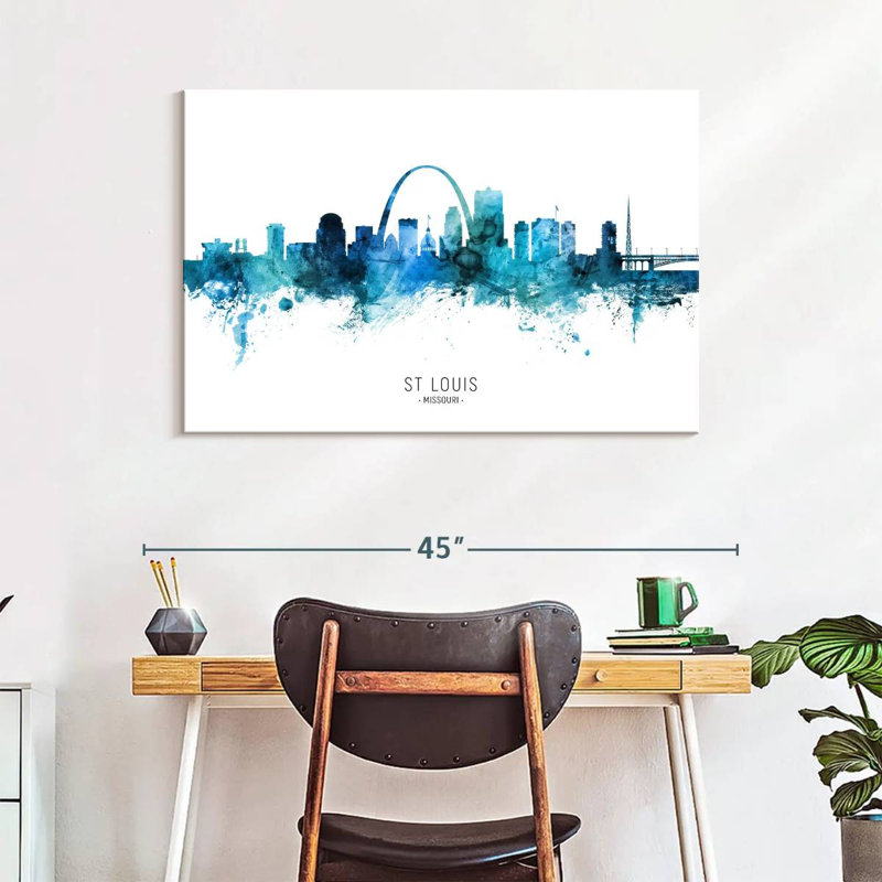 Nicci St. Louis Missouri Skyline VII, 26" H x 39" W