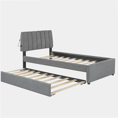Lit plateforme à plateau-coussin double Teddy