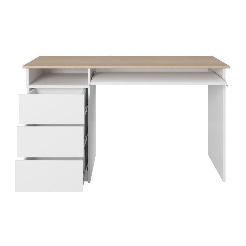 Aphina Computer Desk, Natural, Left Hand Return