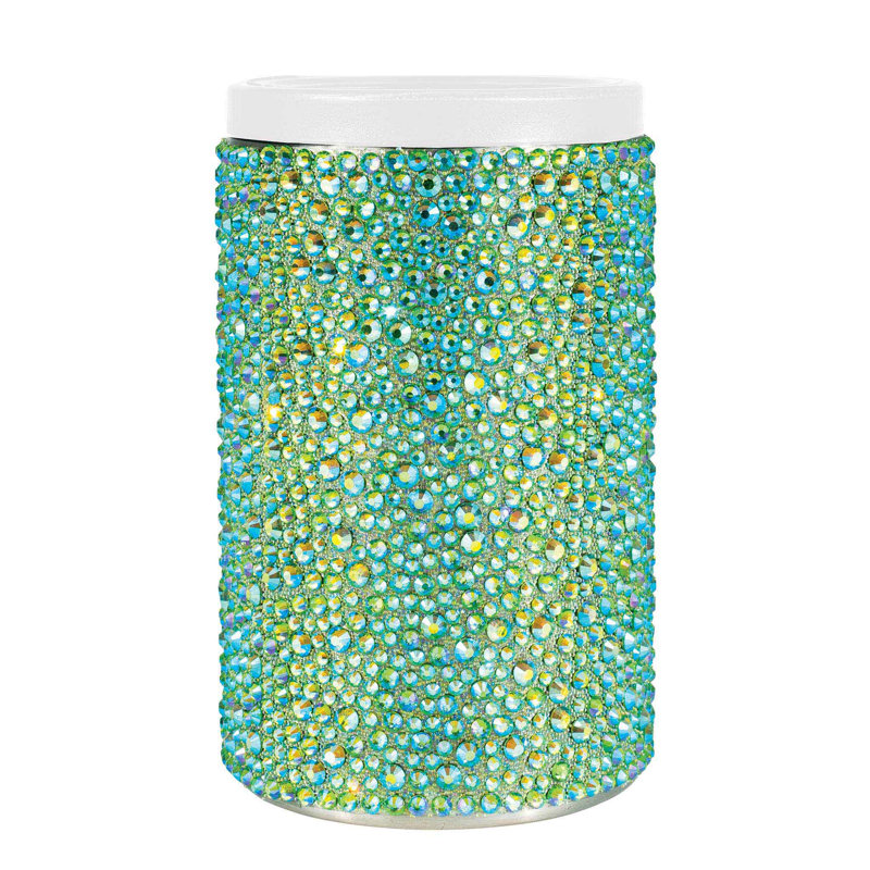 Isolation de boîte en acier inoxydable Strass, Lime iridescente