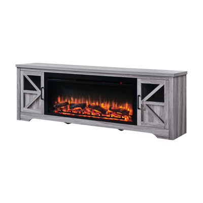 44" Electric Fireplace Stand, 75" For Tvs Up To 80", 1400W Heat, 5000 /H, Clear Digital Display, Informative Fireplace, Tv 50000 Hours Led, Pet Touch Button, /Ul