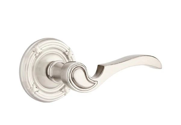 Mortaise intérieure Emtek avec ruban et roseau et levier Coventry, Gauche, Nickel satiné