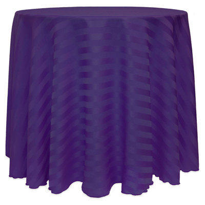 Latitude Run® Satin-Stripe Tablecloth Round