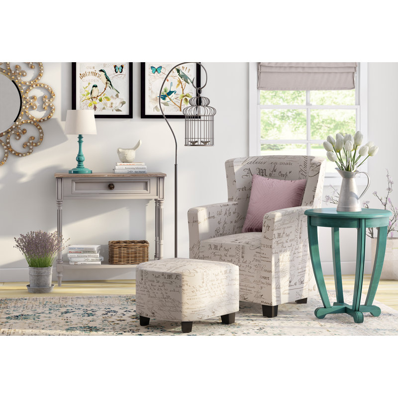 Ailani Upholstered Armchair with Ottoman
