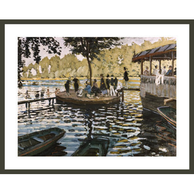 La Grenouillere by Claude Monet -Framed Giclee Print