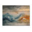Dream Blue Coastal Waves Turbulence II - impression sur bois de minimalisme - sur bois de pin naturel-2141203118