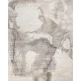 High-Quality Hand-Knotted Beige And Taupe Area Rug