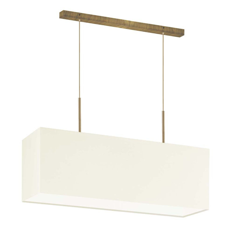 Gener 2 - Light Square/Rectangle Pendant, Cream, Old gold