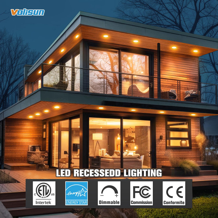 24 Pack 4 Inch Recessed Lighting, 5CCT LED Recessed Light, 2700K-5000K Selectable, 9.5W Eqv 80W, 810LM Dimmable Canless Wafer Downlight, LED Ceiling Light ETL Certificated