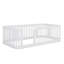 Élégant cadre de lit simple en bois avec clôture chic-1124491649