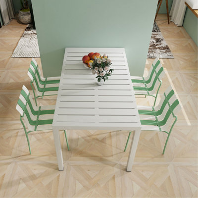 Été - Paquet de 4 chaises à blocs de couleur à rayures modernes