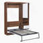 Lit escamotable simple avec armoire murale, blanc