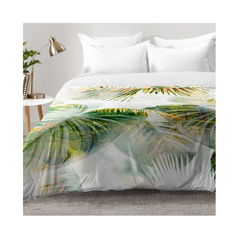 Ensemble d'édredon Tropical Lush, Édredon pour lit simple TG + 1 taie décorative