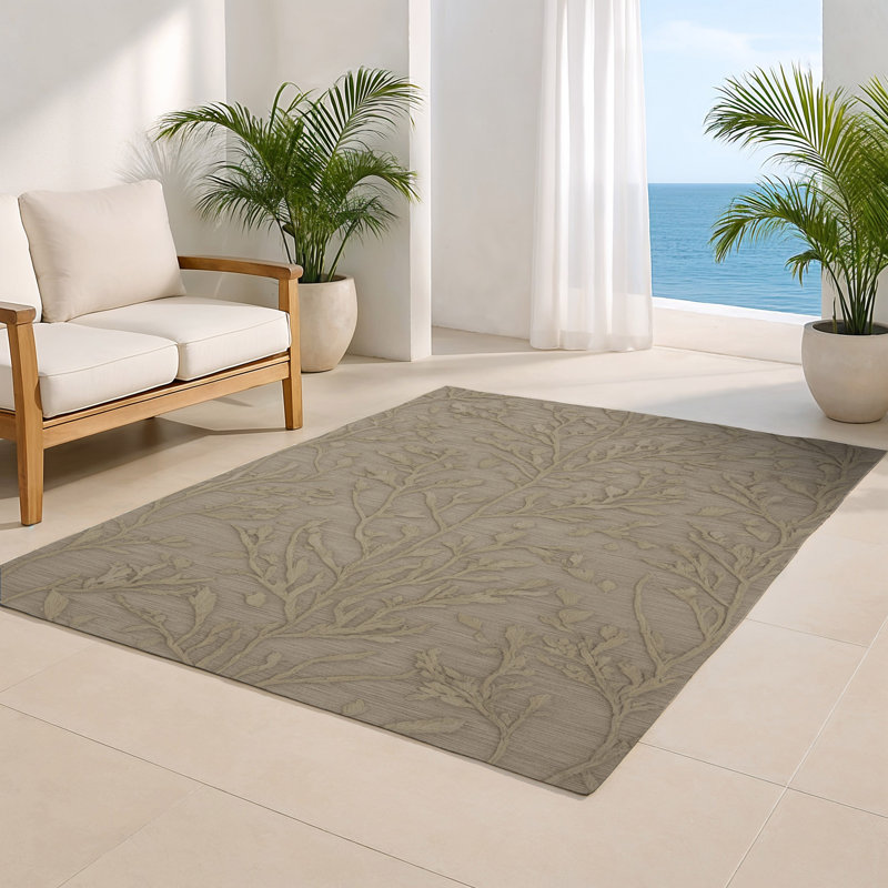 Tapis intérieur et extérieur gris Nature, Rectangulaire 8 pi x 10 pi