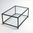 Modern Industrial Coffee Table, Fume & Black, 35.4 x 15.7 x 23.6 inches | 100% Tempered Glass Top (0.16 inches Thick), 100% Metal Frame | Stylish & Durable Design for Living Room, Chic and Novelty Look-565642774