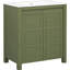 Meuble-lavabo de style rustique de 30 pouces avec lavabo en céramique, poignées de porte dissimulées, tablette réglable et charnières à fermeture en douceur 30 po avec finition olive et tablettes