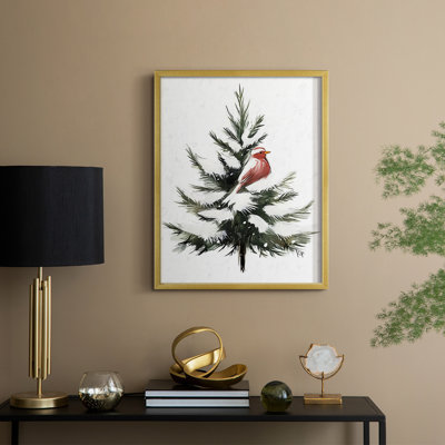 «Christmas Holiday Art» CECLII, reproduction d'art encadrée - bois massif