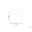 70cm Wide Round Solid Colour Pouffe Ottoman-675100983