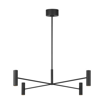 Sean Lavin Ponte 8-light Large Chandelier in Nightshade Black with Nightshade Black shades