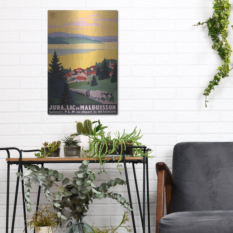 «August Jura.Lac De Malbuisson» par August Posters, art mural en métal, H 16 po x l 12 po