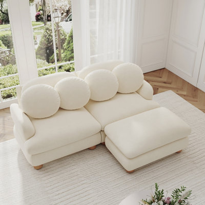 Upholstered 68 " Chenille Loveseat