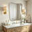 Contemporary Concave Scalloped Irregular Bathroom Vanity Mirror | Stainless Steel Frame-1118579991-1125657032
