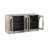 Mong Wood Four Door Credenza, Natural Gray Oak