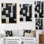 «Black and White Cuboids Dream - Abstract Shapes», art mural sur toile-907841630-907841631