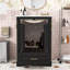 Meuble-lavabo compact avec lavabo en céramique, tiroir et armoire de rangement-411482293