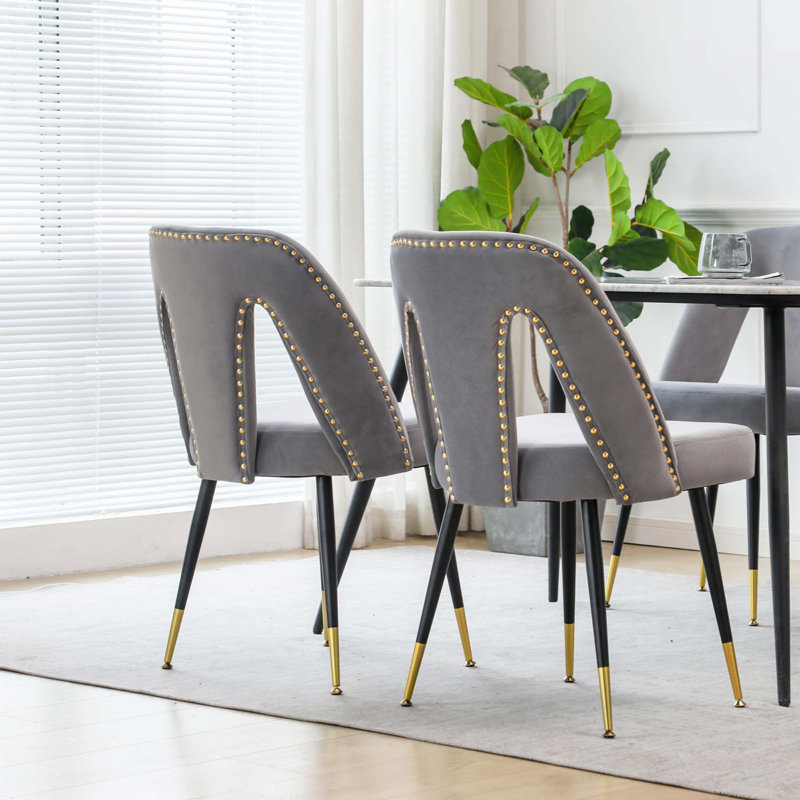 Chaise rembourrée Contemporary, Gris