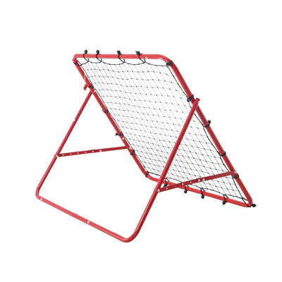Filet de rebond de football Red Iron, 99 cm x 99 cm, équipement d'entraînement portable pour enfants et adolescents